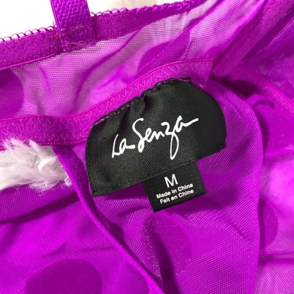 Lasenza Purple Polkadot & Black Bow Lingerie Dress - Picture 7 of 8